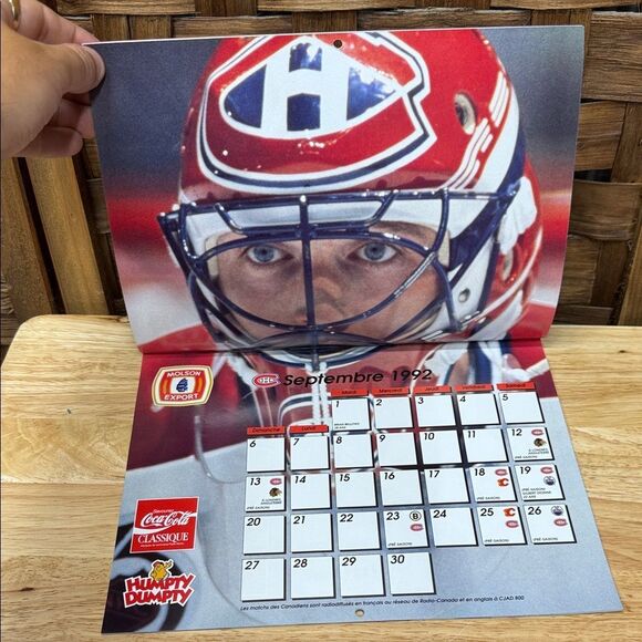 Montreal Canadiens 1992-1993 Calendar - Picture 2 of 3